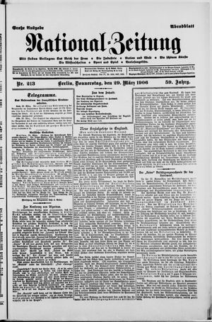 Nationalzeitung on Mar 29, 1906