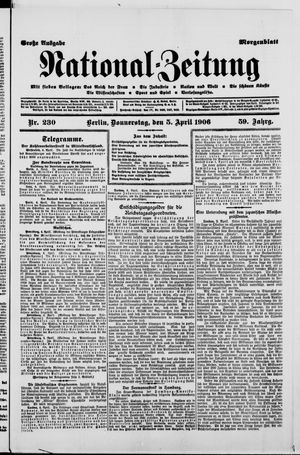 Nationalzeitung vom 05.04.1906