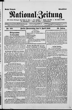 Nationalzeitung vom 05.04.1906