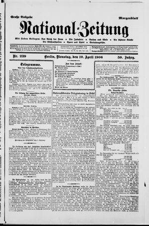 Nationalzeitung vom 10.04.1906
