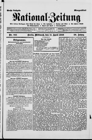 Nationalzeitung vom 11.04.1906