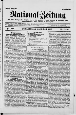 Nationalzeitung vom 11.04.1906