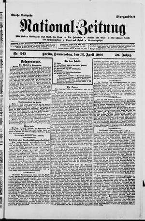 Nationalzeitung on Apr 12, 1906
