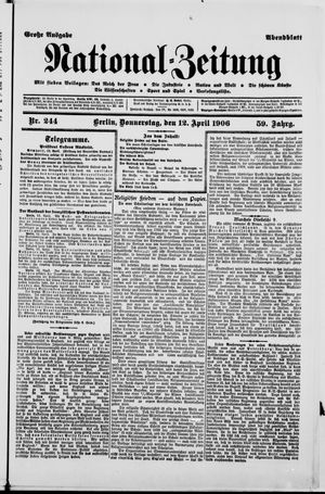 Nationalzeitung on Apr 12, 1906