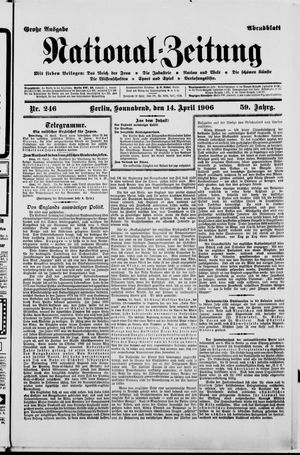 Nationalzeitung on Apr 14, 1906