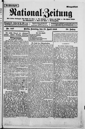 Nationalzeitung vom 15.04.1906