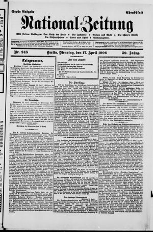 Nationalzeitung vom 17.04.1906
