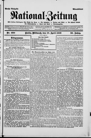 Nationalzeitung on Apr 18, 1906