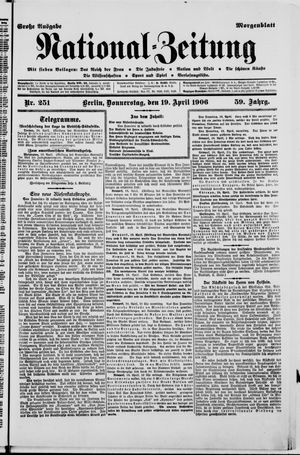 Nationalzeitung on Apr 19, 1906