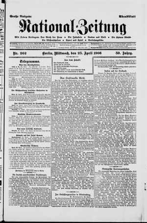 Nationalzeitung vom 25.04.1906
