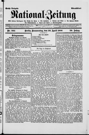 Nationalzeitung vom 26.04.1906