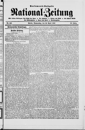 Nationalzeitung vom 26.04.1906
