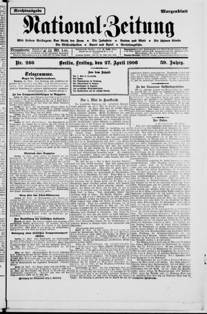 Nationalzeitung vom 27.04.1906