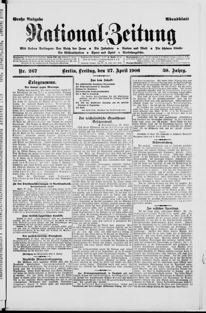 Nationalzeitung vom 27.04.1906