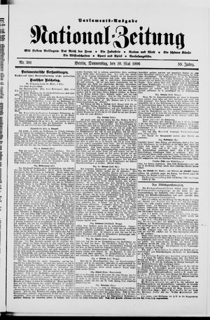 Nationalzeitung vom 10.05.1906