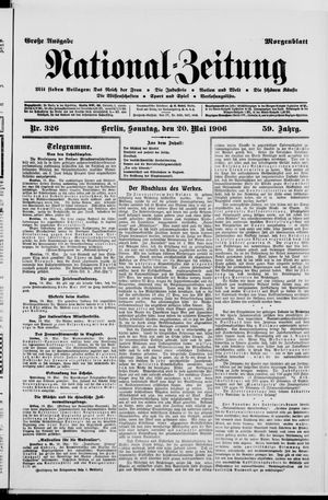 Nationalzeitung vom 20.05.1906