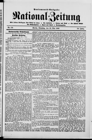 Nationalzeitung vom 22.05.1906