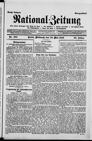 Nationalzeitung vom 23.05.1906