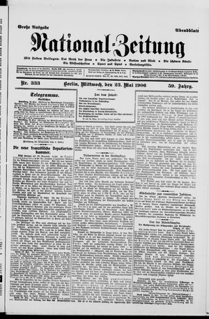 Nationalzeitung vom 23.05.1906