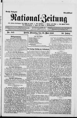 Nationalzeitung vom 29.05.1906