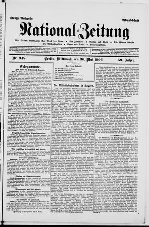 Nationalzeitung vom 30.05.1906