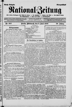 Nationalzeitung on Jun 6, 1906