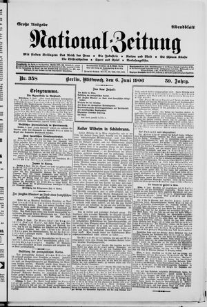 Nationalzeitung on Jun 6, 1906
