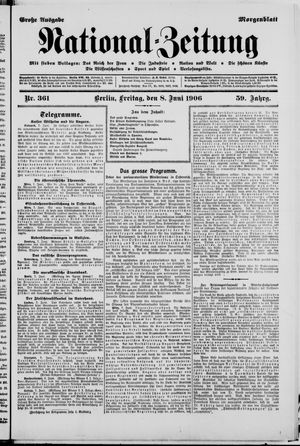 Nationalzeitung vom 08.06.1906