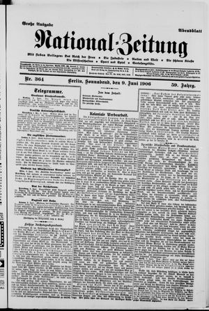 Nationalzeitung on Jun 9, 1906