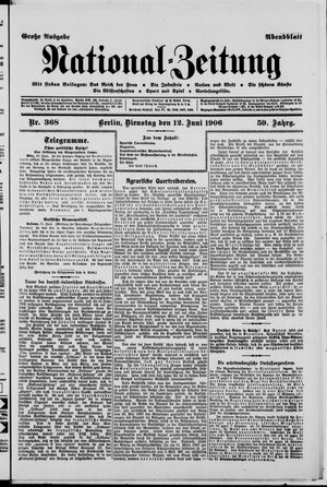 Nationalzeitung on Jun 12, 1906