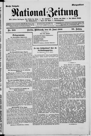 Nationalzeitung on Jun 13, 1906