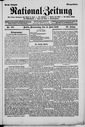Nationalzeitung on Jun 14, 1906