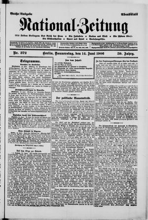 Nationalzeitung on Jun 14, 1906