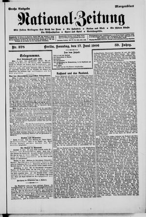 Nationalzeitung vom 17.06.1906
