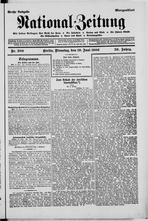 Nationalzeitung on Jun 19, 1906