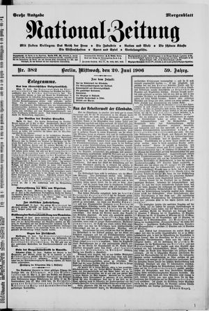 Nationalzeitung on Jun 20, 1906