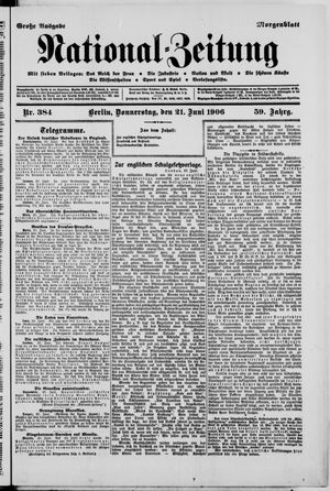Nationalzeitung vom 21.06.1906