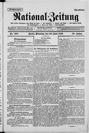 National-Zeitung vom 26.06.1906