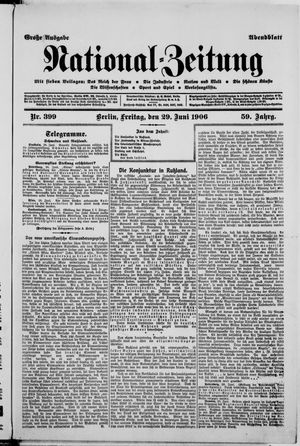 National-Zeitung vom 29.06.1906