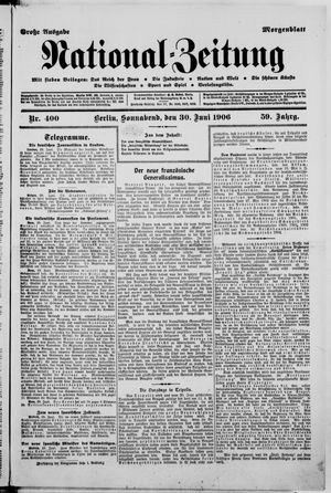 National-Zeitung vom 30.06.1906