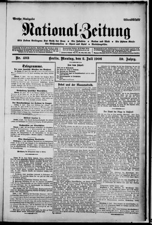 National-Zeitung on Jul 2, 1906