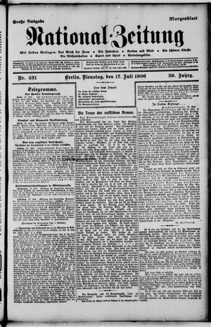 Nationalzeitung vom 17.07.1906