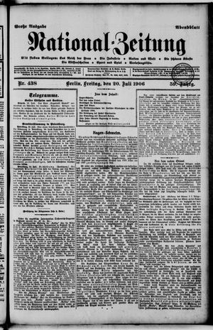 National-Zeitung on Jul 20, 1906