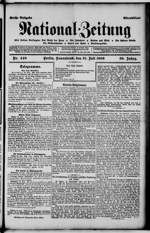 National-Zeitung vom 21.07.1906