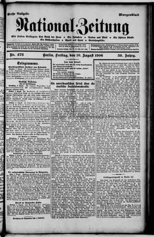 National-Zeitung on Aug 10, 1906