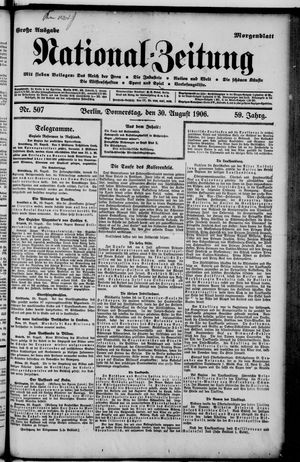 National-Zeitung on Aug 30, 1906