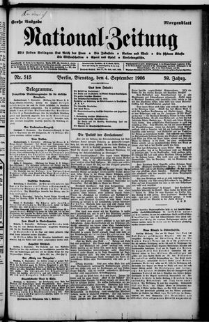 National-Zeitung on Sep 4, 1906
