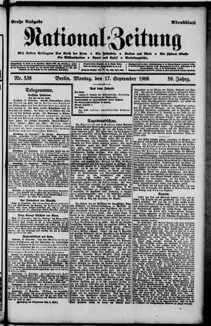 National-Zeitung vom 17.09.1906