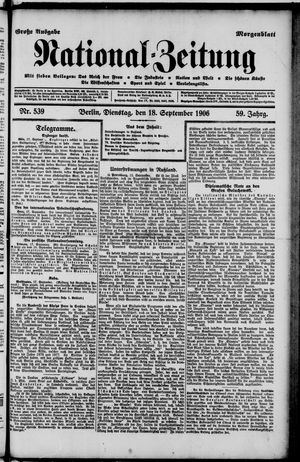 National-Zeitung on Sep 18, 1906