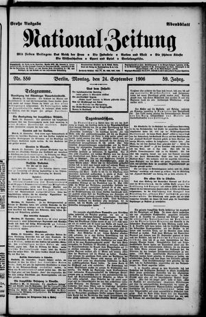 National-Zeitung vom 24.09.1906